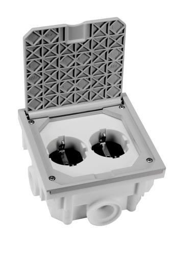 ABL surface-mounted twin SCHUKO socket