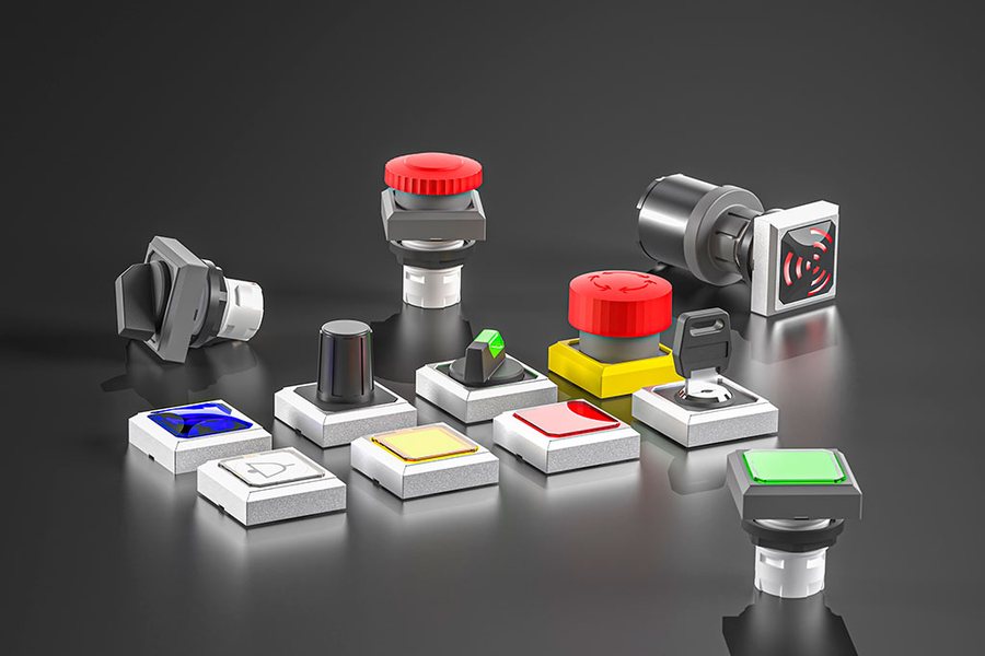 Ø16 mm control units · Square